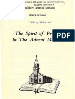 The Spirit of Prophecy in The Advent Movement: Third Quarter 1970