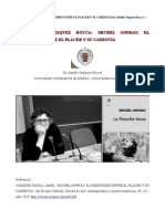 Dr. Adolfo Vásquez Rocca: Michel Onfray El Hedonismo Entre El Placer y Su Carencia