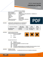 Chemalac Extra: M.S.D.S. Hoja de Seguridad