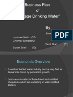 Business Plan of "Package Drinking Water" by