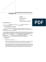 Demanda de Interdiccion de Perso Na Privada de Discernimiento