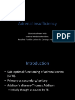 Adrenal Insufficiency: Dipesh Ludhwani M.D. Internal Medicine Resident. Rosalind Franklin University Centegra Hospital