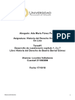 (Cuestionarios) Historia Del Derecho Hondureño