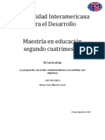 La Propuesta Curricular Estadounidense y La Modular Por Objetivos