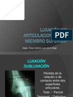 Luxaciones de Articulaciones de Miembros Superiores