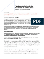 AERODYNAMIC NOISE Worksheet Instructions