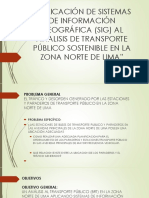 Sig Aplicado Al Analisis de Transporte Público