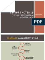 Lecture Notes - 2: Types of Contracts & Requirements