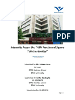 Internship Report On HRM Practices of Square Toiletries Limited PDF