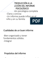 Introducción A La Redacción Del Informe Psicológico