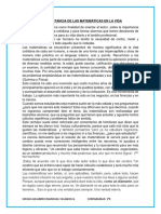 La Importancia de Las Matemáticas en La Vida Reseña