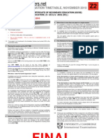 CIE November 2010 FINAL Examination Timetable (Zone 2)