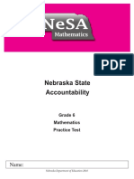 Grade 6 Mathematics Practice Test: Nebraska Department of Education 2010