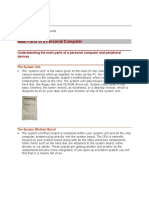 Compare 1: Main Parts of A Personal Computer