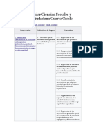 Malla Curricular Ciencias Sociales y Formación Ciudadana Cuarto Grado