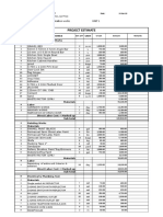 Estimate of Remaining Works