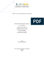 Unidad 1 Tarea 1 Informe Planeación de La Producción