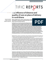 The Influence of Distance and Quality of Care On Place of Delivery in Rural Ghana