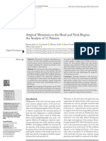 Atypical Metastasis To The Head and Neck Region: An Analysis of 11 Patients