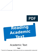 Reading Academic Text