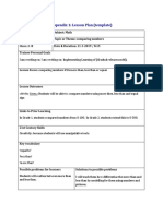 Lesson Plan Comparing Numbers