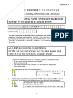 Record Your Family Name / Initial and Student ID Number in The Spaces Provided Below