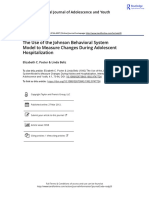 The Use of The Johnson Behavioral System Model To Measure Changes During Adolescent Hospitalization PDF