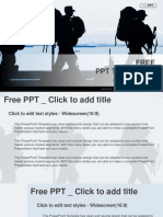 Silhouette of Military Soldier With Weapons PowerPoint Templates Widescreen