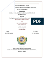 First Credit Seminar Report "Behavioral Aspects of Offshore Foundation /structures in Civil Engineering"