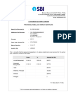 Branch Code:07339 Bank's PAN: Branch Name:: To Whomsoever It May Concern Provisional Home Loan Interest Certificate