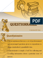 Questionnaire in Research