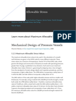 Maximum Allowable Stress: Mechanical Design of Pressure Vessels