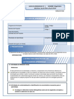 Guía de Aprendizaje No. 1 Magnitudes Eléctricas, Ley de Ohm y Ley de Watt