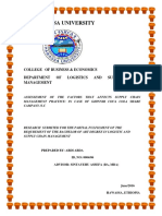 Hawassa University: College of Business & Economics Department OF Logistics AND Supply Chain Management