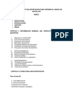 Esquema Proyecto de Exportación para Obtener El Grado de Bachiller. Universidad Alas Peruanas