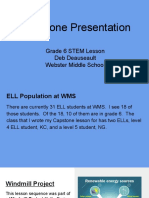 Capstone Presentation: Grade 6 STEM Lesson Deb Deauseault Webster Middle School