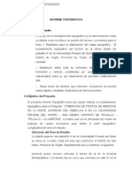 Informe Topográfico Con Cinta Métrics y Jalones