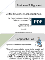 Business-IT Alignment: Getting To Alignment: and Staying There