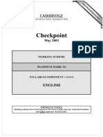 Marking Scheme