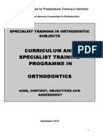 Orthodontic Curriculum