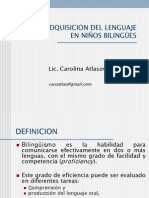 Conferencia - Adquisicion - Bilinguismo Niños