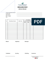 Form Test Megger Single Phase Rev.1