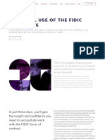 Course Outline-Practical Use of The FIDIC Contracts Workshop