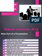 The Main Part OFA Presentation: Telkom University 2018