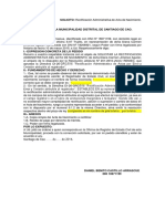 Solicito Rectificacion Partida Santiago Cao