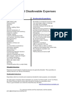 Allowable and Disallowable Expenses PDF