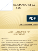 Saksham K Joshi's Presentation On As 13 & As 20