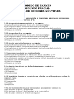 Modelo de Segundo Parcial Multiple Choice Nro 1 Neurofisiologia Preguntas de Tps Catedra 123