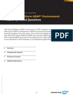 SAP® Cloud Platform ABAP® Environment:: Frequently Asked Questions