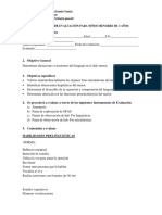 Plan de Evaluación Fonoaudiólogica